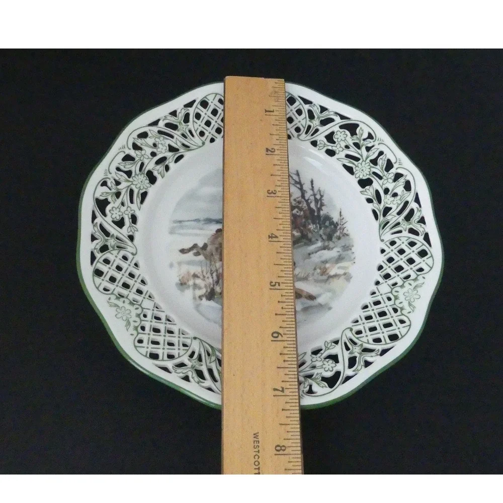 Schumann Arzberg Tradition Reticulated Plate Rabbit Hare Winter B4avaria 7.5